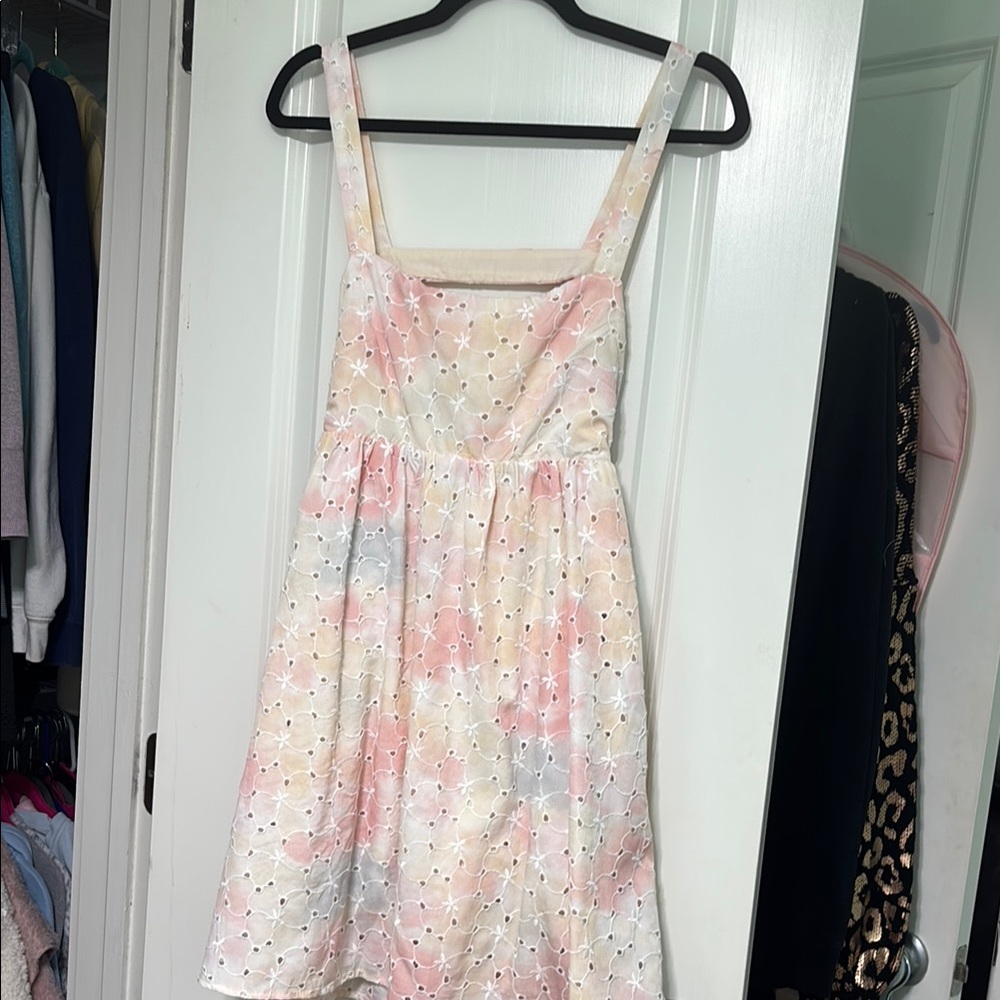 Floral Eyelet Sundress in Pastel